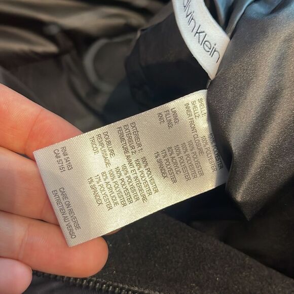 Mens Calvin Klein Rich Black Puffer Jacket NEW - Picture 6 of 6